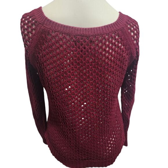 American Eagle Outfitters Cable Knit Sweater Womens Sz M Chunky Open Weave - Picture 3 of 4